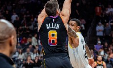 布克精准三分助热火取胜，球队气势如虹的简单介绍